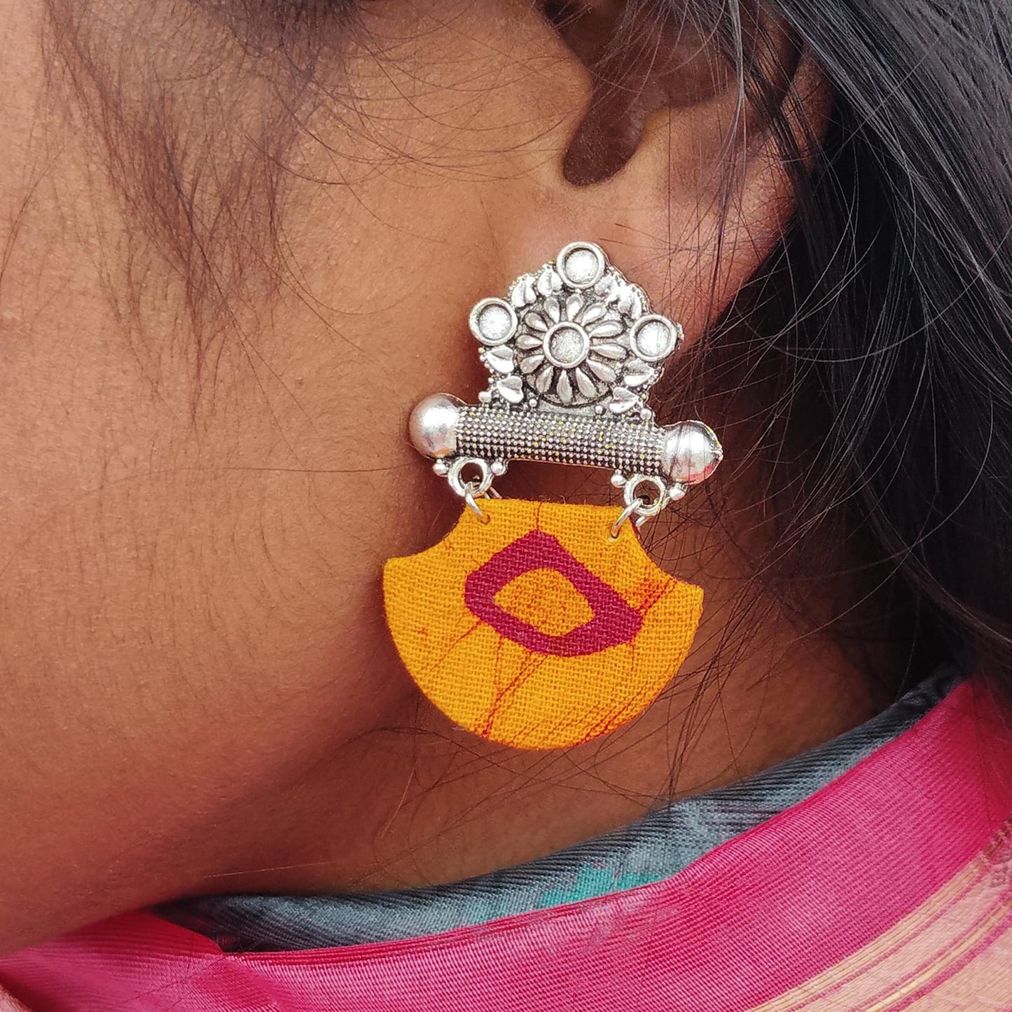 Handcrafted Fabric Earrings