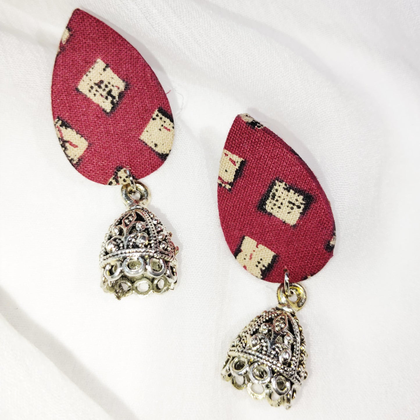 Teardrop Fabric Earrings