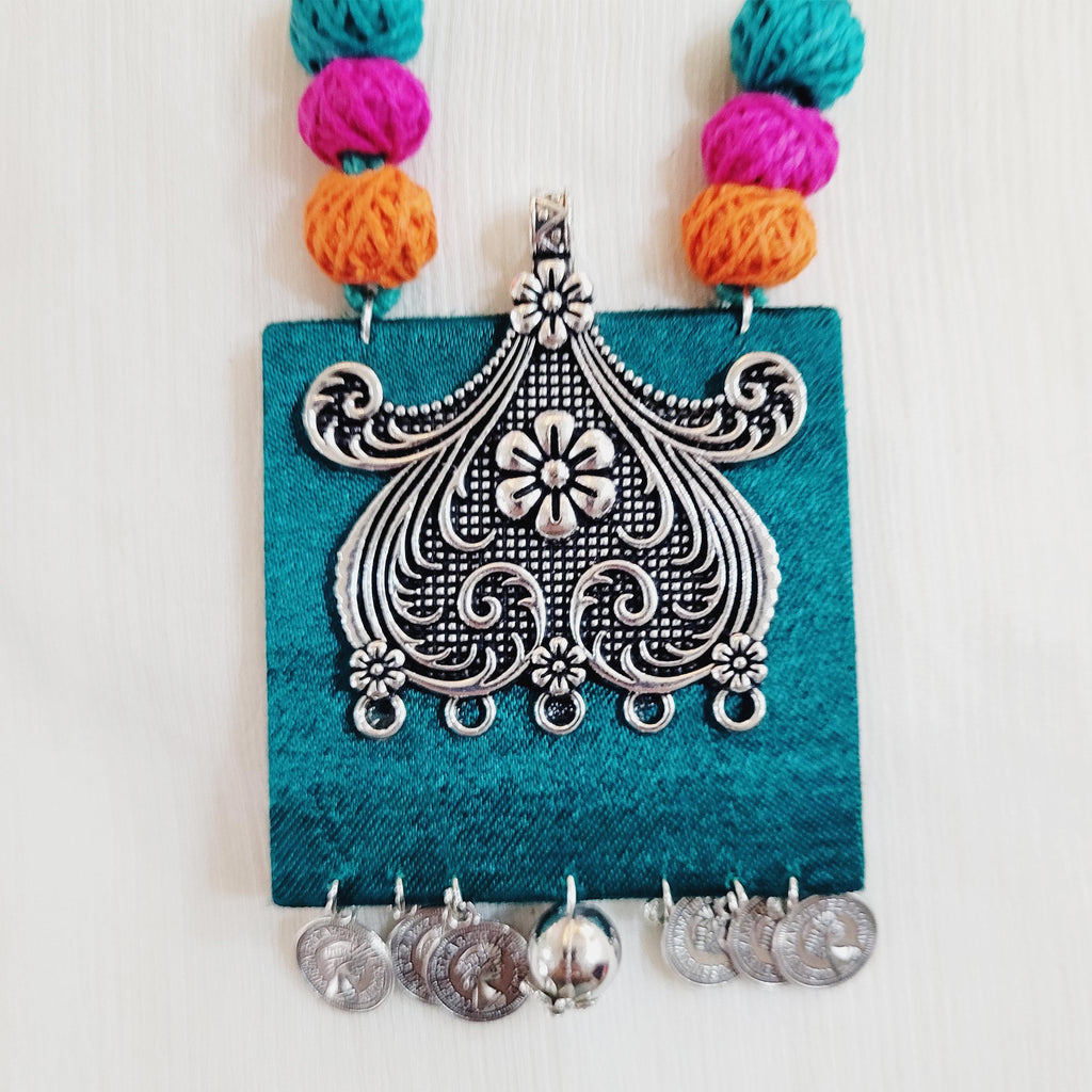 Teal Tribal Pendant