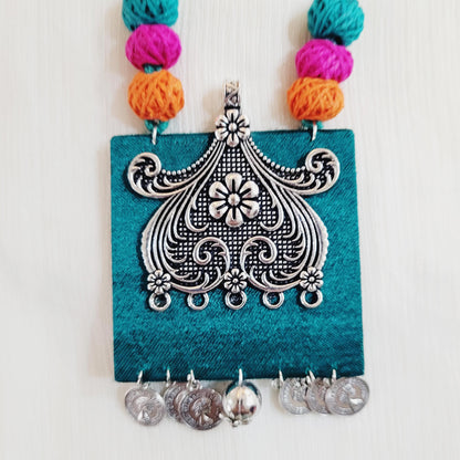 Teal Tribal Pendant Set