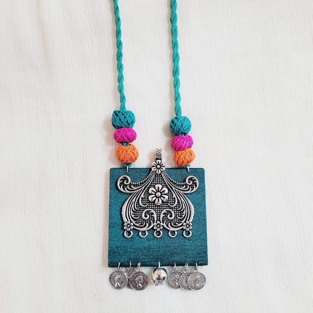 Teal Tribal Pendant