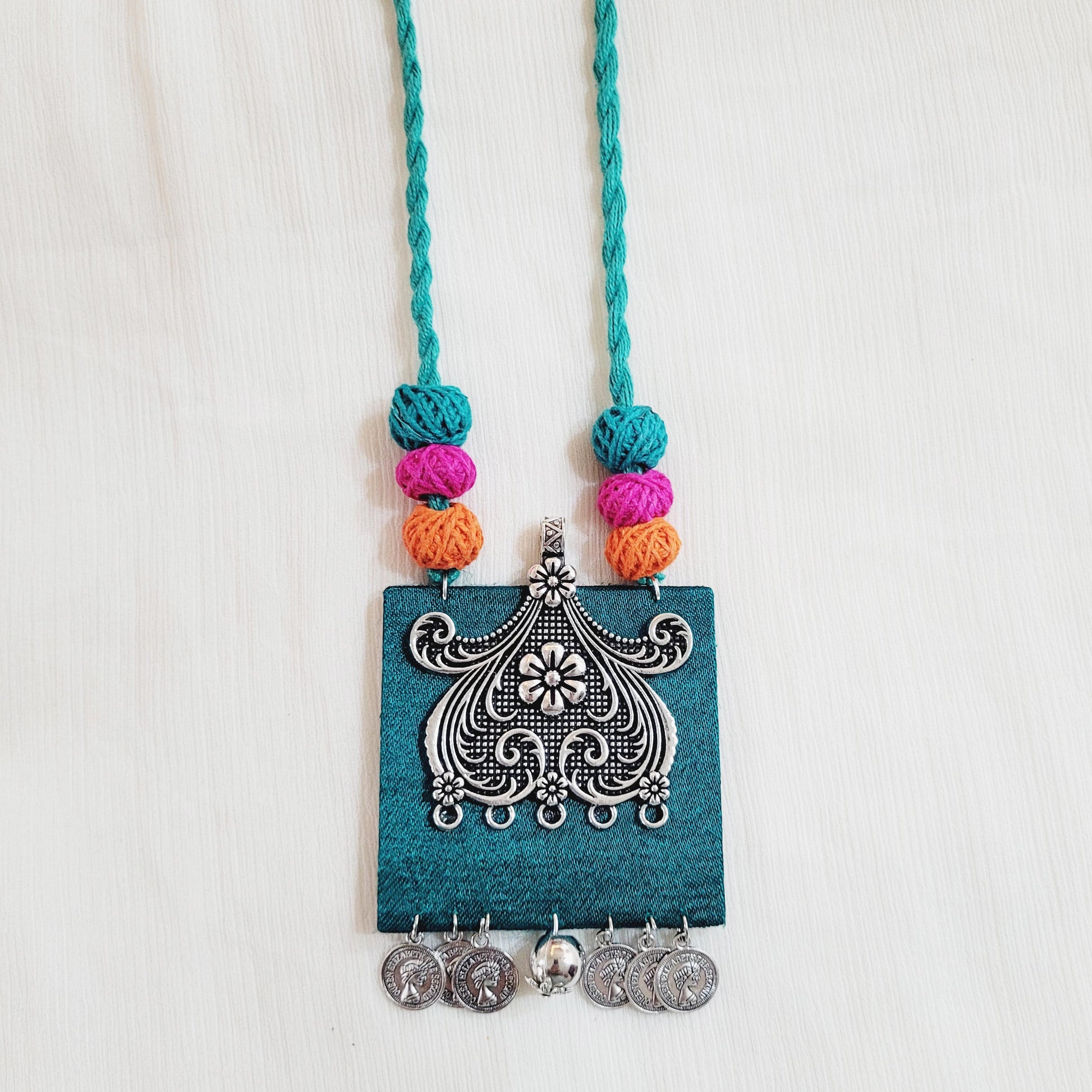 Teal Tribal Pendant