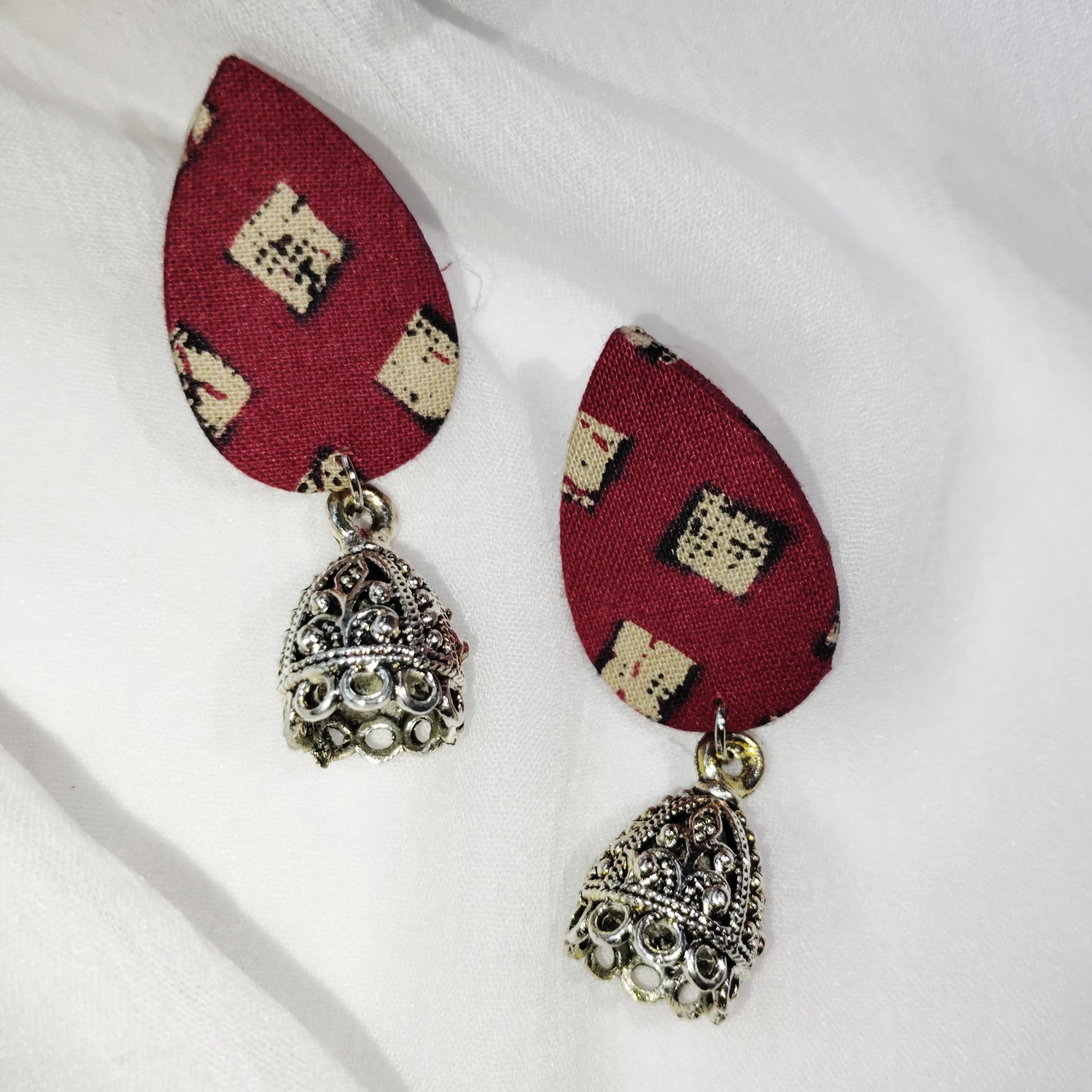 Teardrop Fabric Earrings