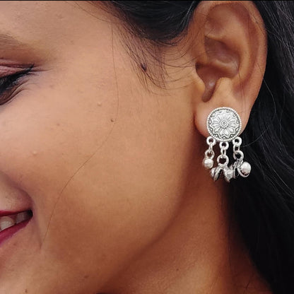 Red and Silver Ethnic Necklace Set