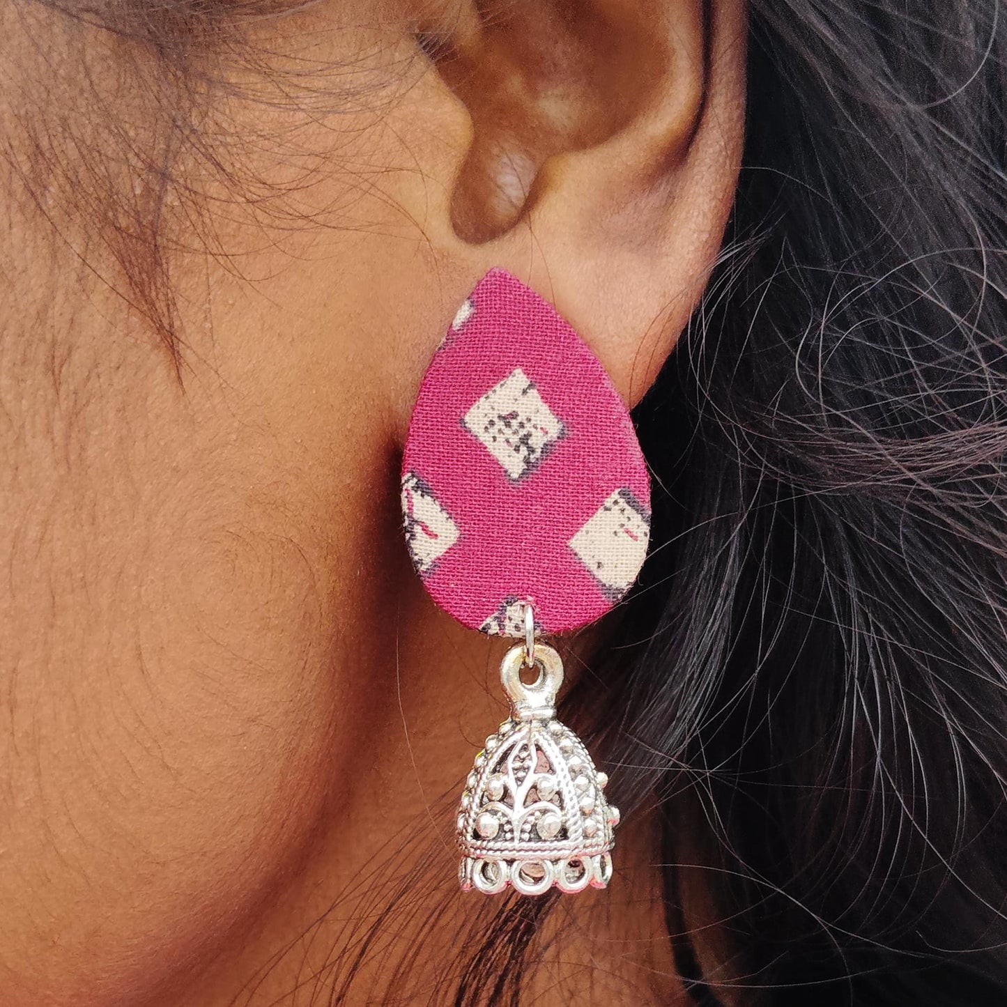 Teardrop Fabric Earrings