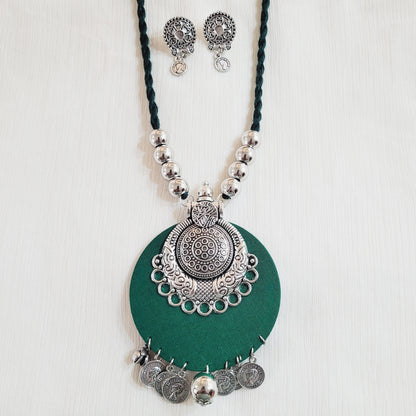 Elegant Green Pendant Set