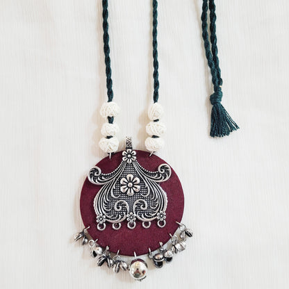 Maroon Elegance Necklace Set