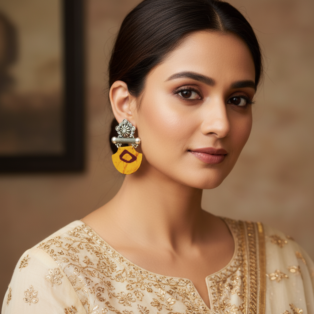 Handcrafted Fabric Earrings