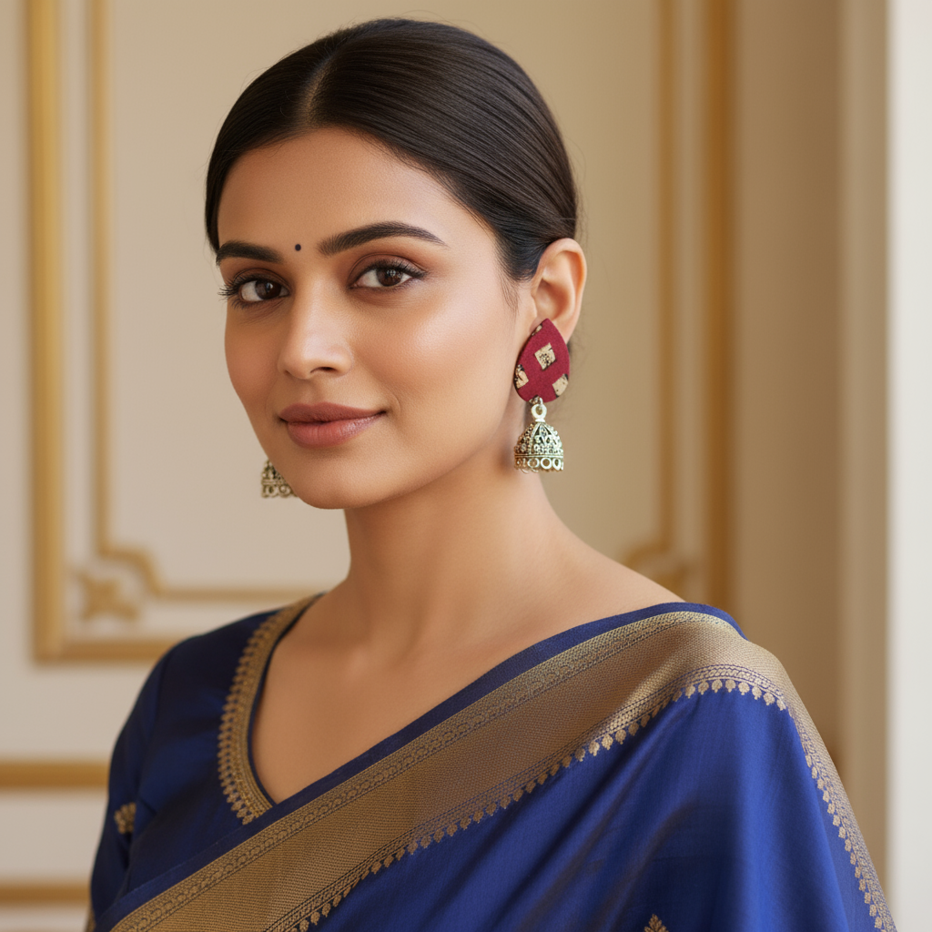 Teardrop Fabric Earrings