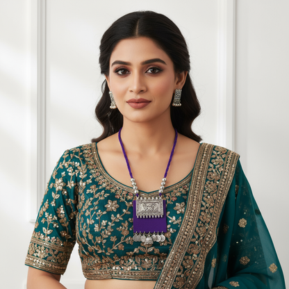 Ethereal Purple Harmony Necklace Set